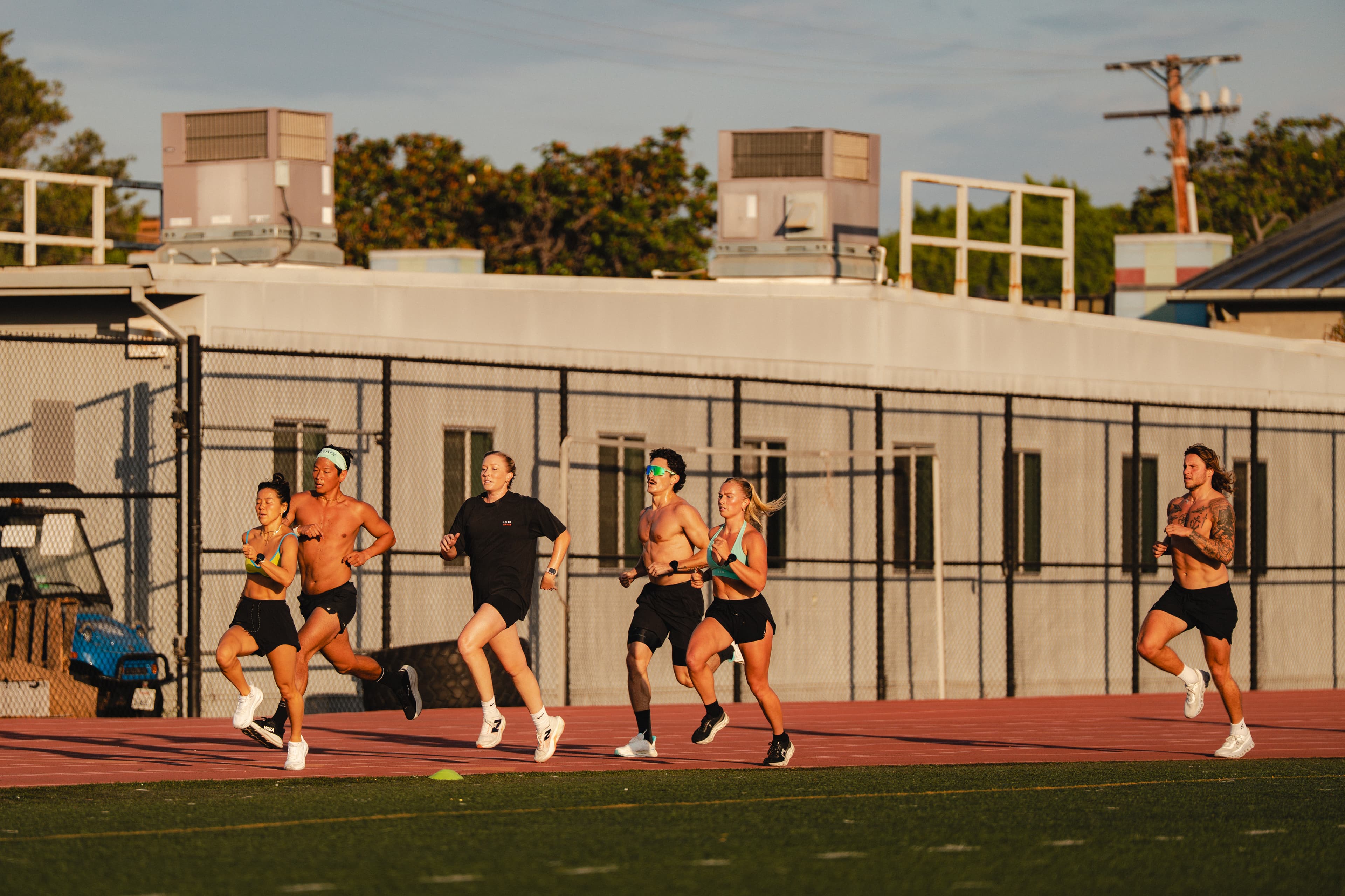 Kyde Track Club runners on the track